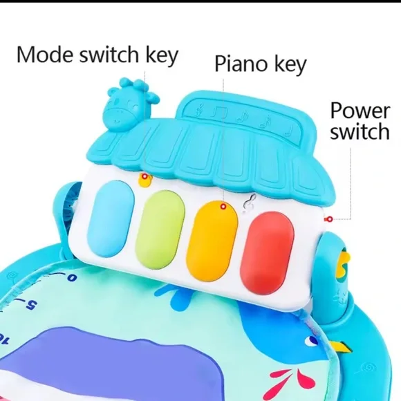 Baby Playmat Piano,Smart Stage Detachable Musical Education Infant Playmat Piano - Picture 3 of 11